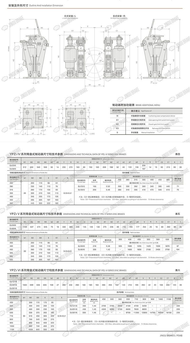 YPZ2係（xì）列電力液壓臂盤式製動器